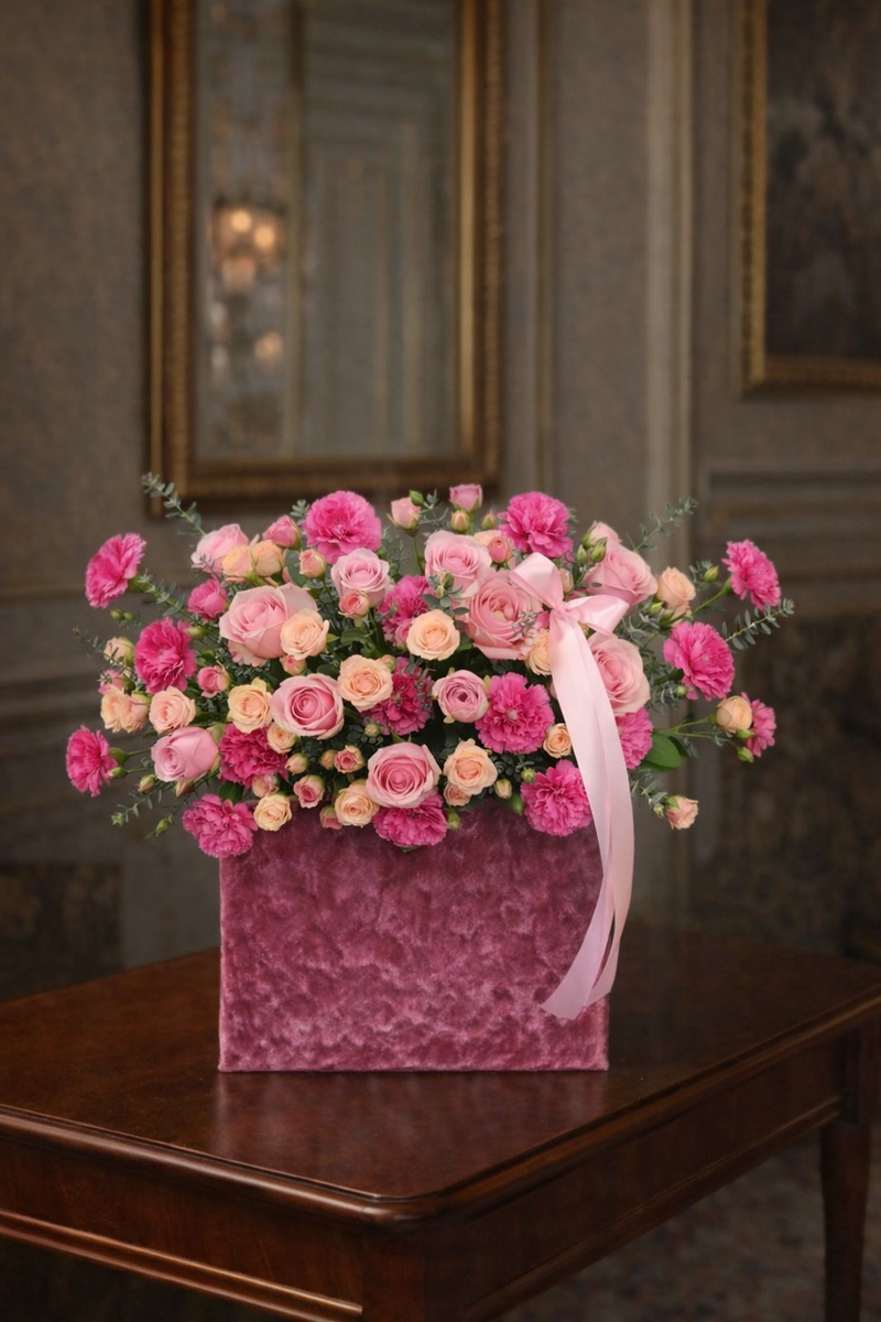 Blush Velvet Box