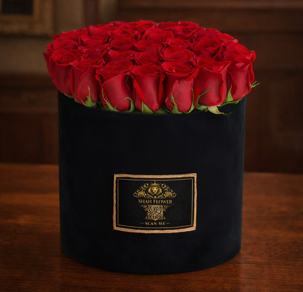 Red Rose Black Velvet Box - Valentine Special
