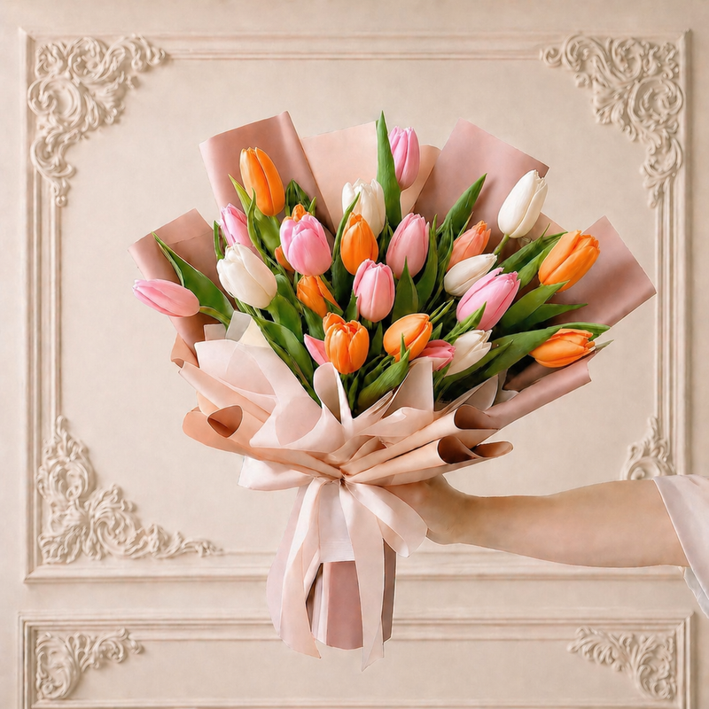 Premium Tulip Bouquet | Elegant Mother’s Day Flowers